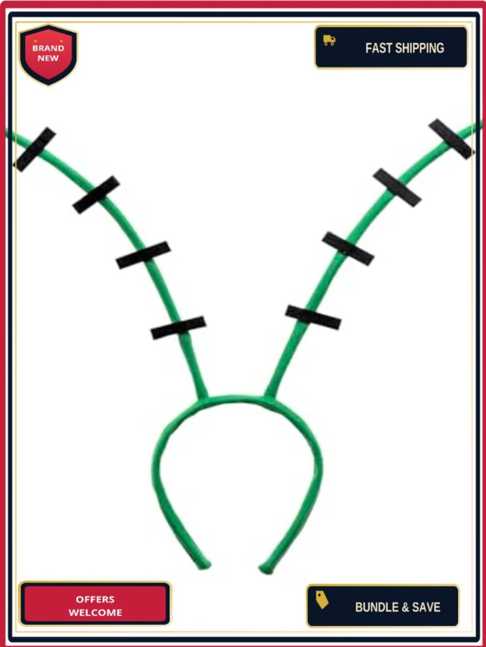 Green Antenna Headband Adult Halloween Costume Headwear Cosplay Party